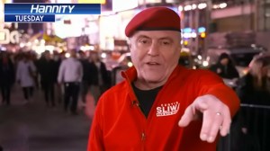 Curtis Sliwa live on "Hannity" claimed his group was attacking a migrant who just committed a crime. Authorities, however, say this wasn't true. (Fox News)