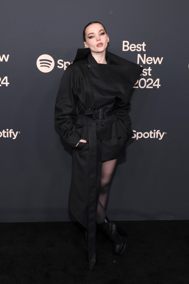 Dove Cameron attends Spotify's 2024 Best New Artist Party at Paramount Studios on Feb. 1, 2024, in Los Angeles, Calif. (Phillip Faraone/Getty Images for Spotify)