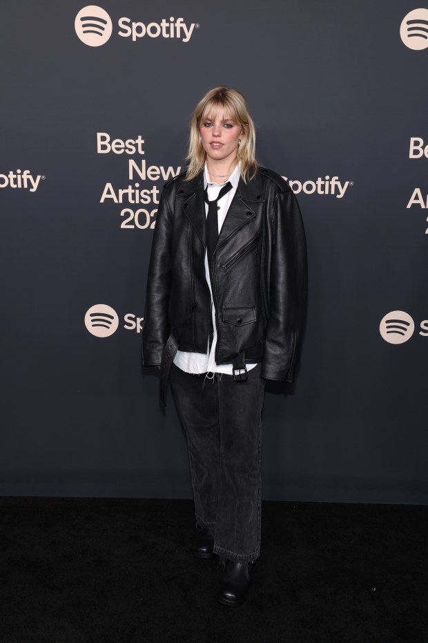 Reneé Rapp attends Spotify's 2024 Best New Artist Party at Paramount Studios on Feb. 1, 2024, in Los Angeles, Calif. (Phillip Faraone/Getty Images for Spotify)